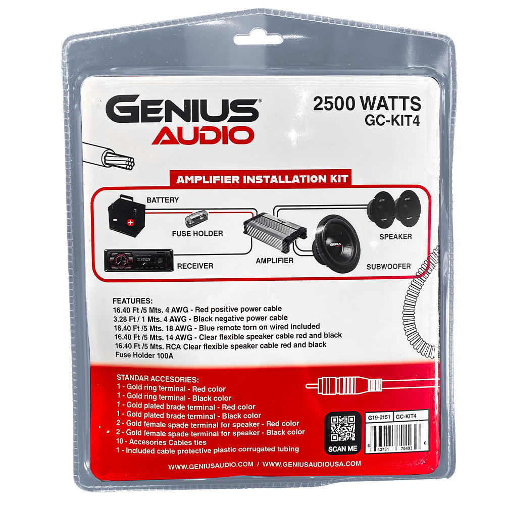AMPLIFIER INSTALLATION KIT 4GA OXYGEN FREE – GENIUS AUDIO USA