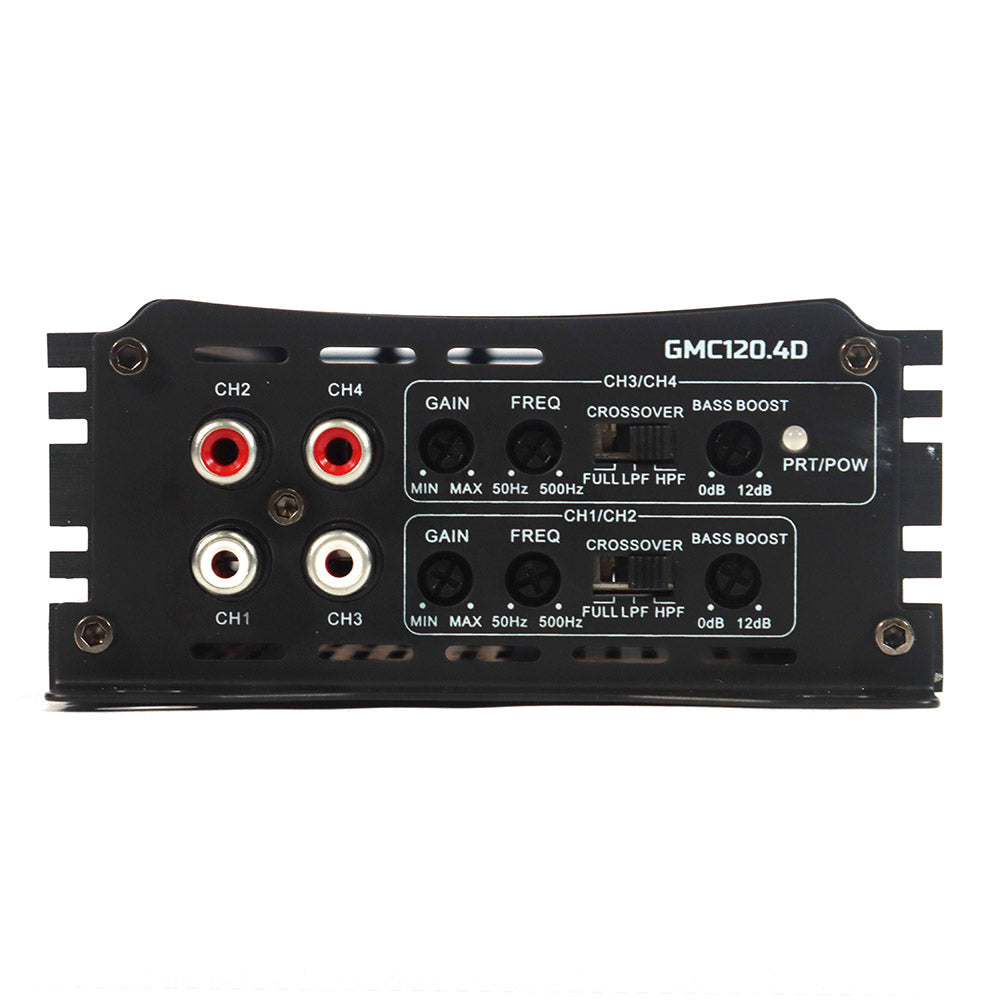 GMC 120.4D MINI COMPACT CLASS D FULL RANGE 4 CH – GENIUS AUDIO USA
