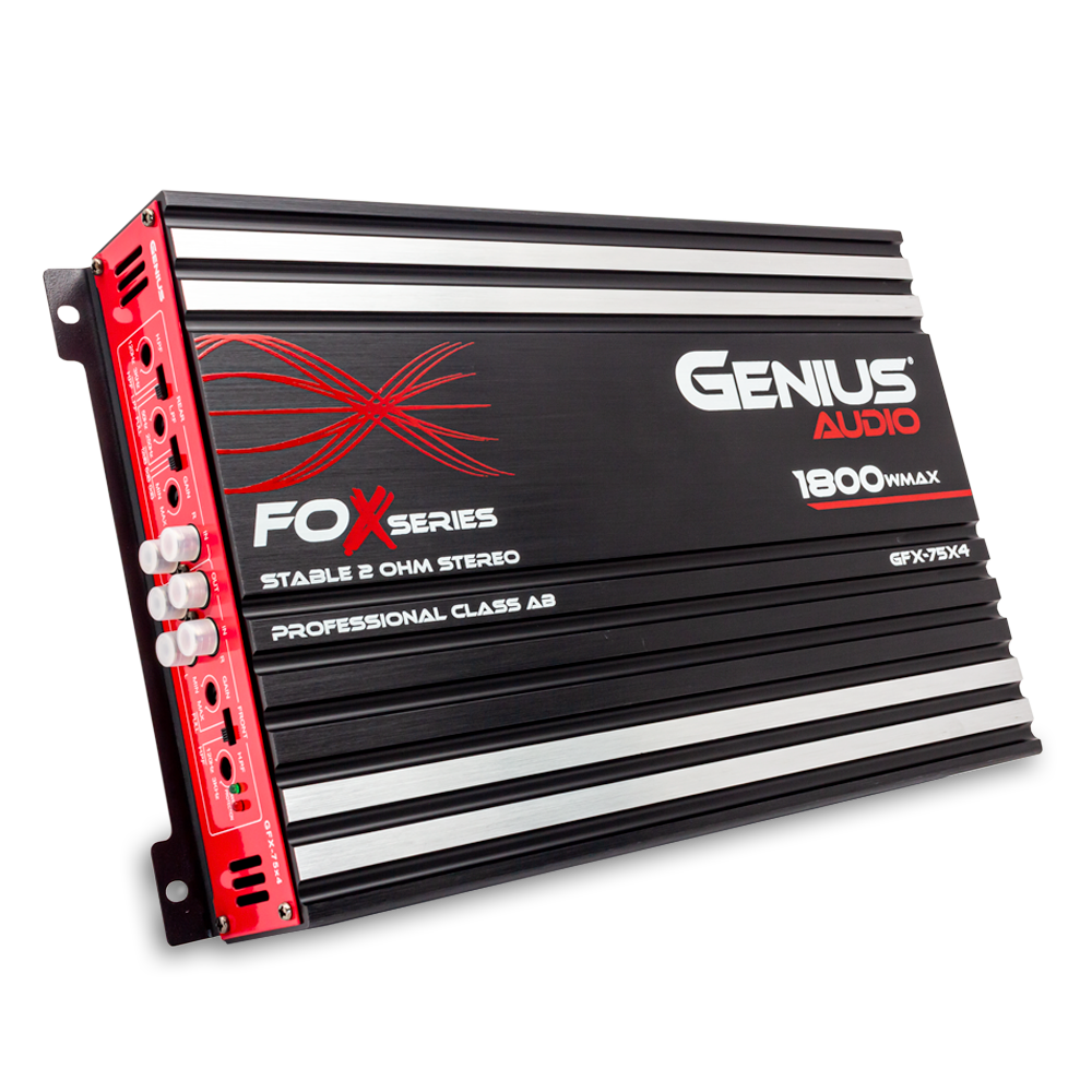 FOX SERIES CLASS A/B 4 CHANNEL AMPLIFIER 1800 WMAX – GENIUS AUDIO USA