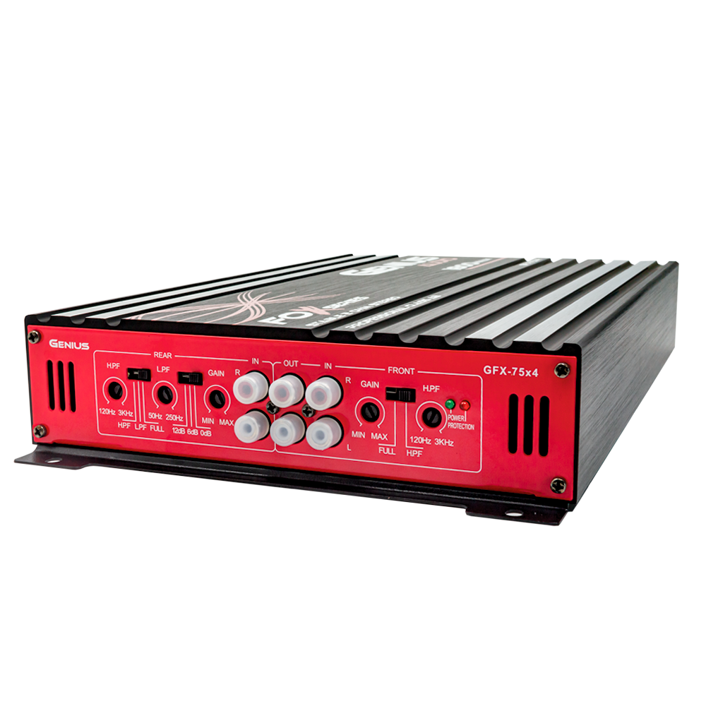 FOX SERIES CLASS A/B 4 CHANNEL AMPLIFIER 1800 WMAX – GENIUS AUDIO USA