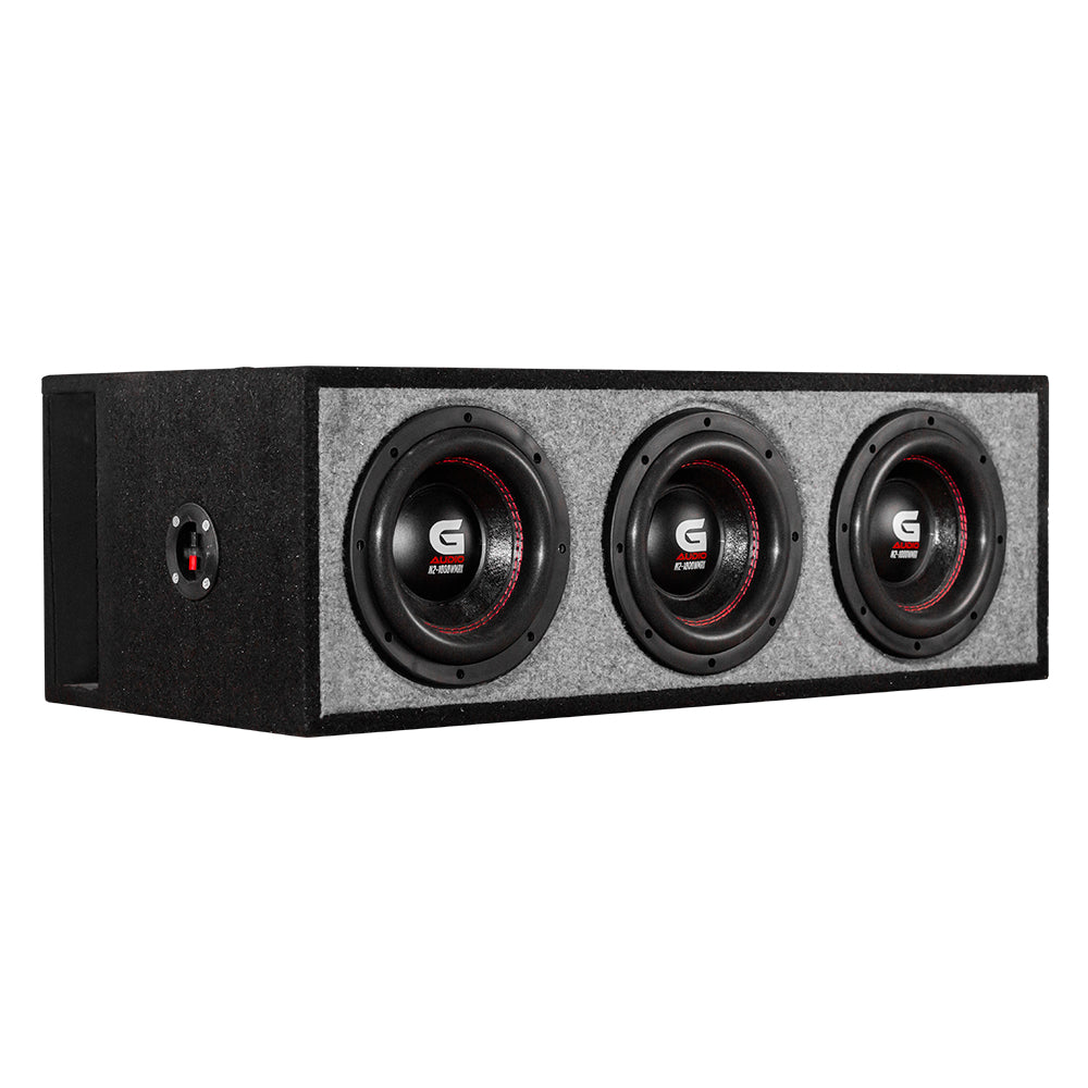 MINI LOADED TRIPLE SUBWOOFER ENCLOUSURE PORTED 8" N2-M8D4