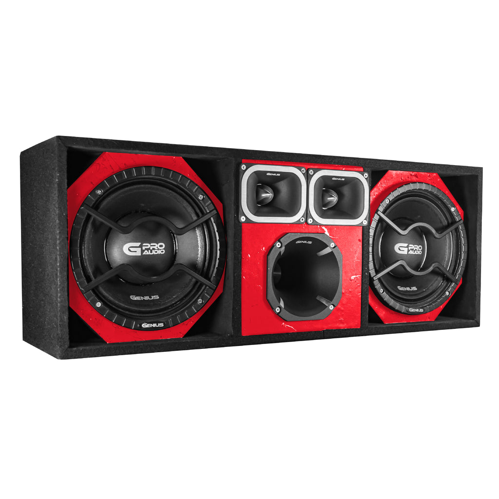 LOADED MIDRANGE ENCLOSURE PORTED CHUCHERO 10" RED