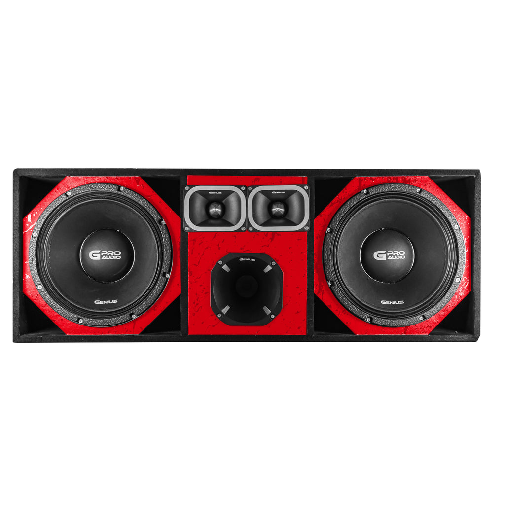 LOADED MIDRANGE ENCLOSURE PORTED CHUCHERO 12" RED