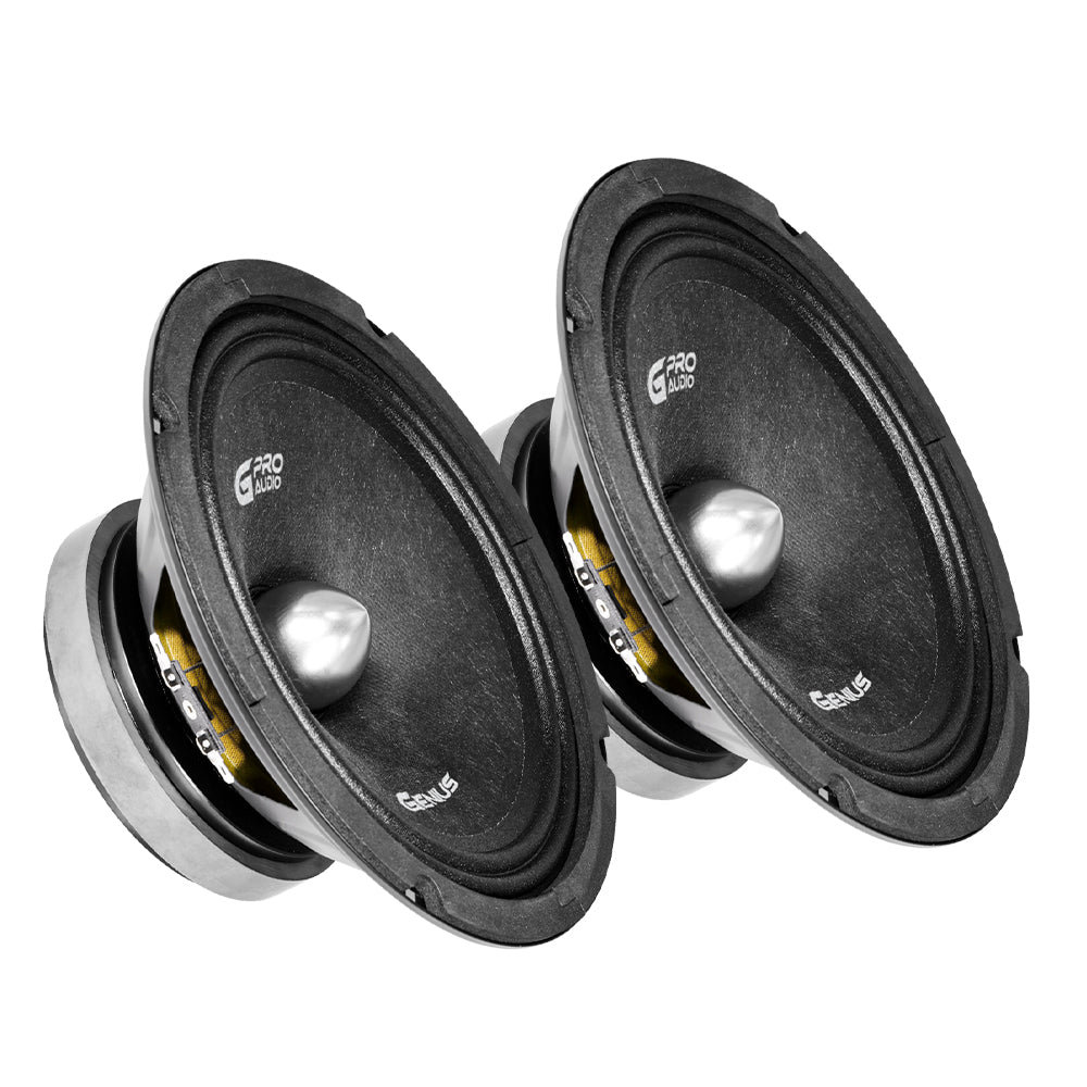 PAIR 8" PRO AUDIO MIDRANGE SPEAKER WITH ALUMINUM BULLET 300WMAX