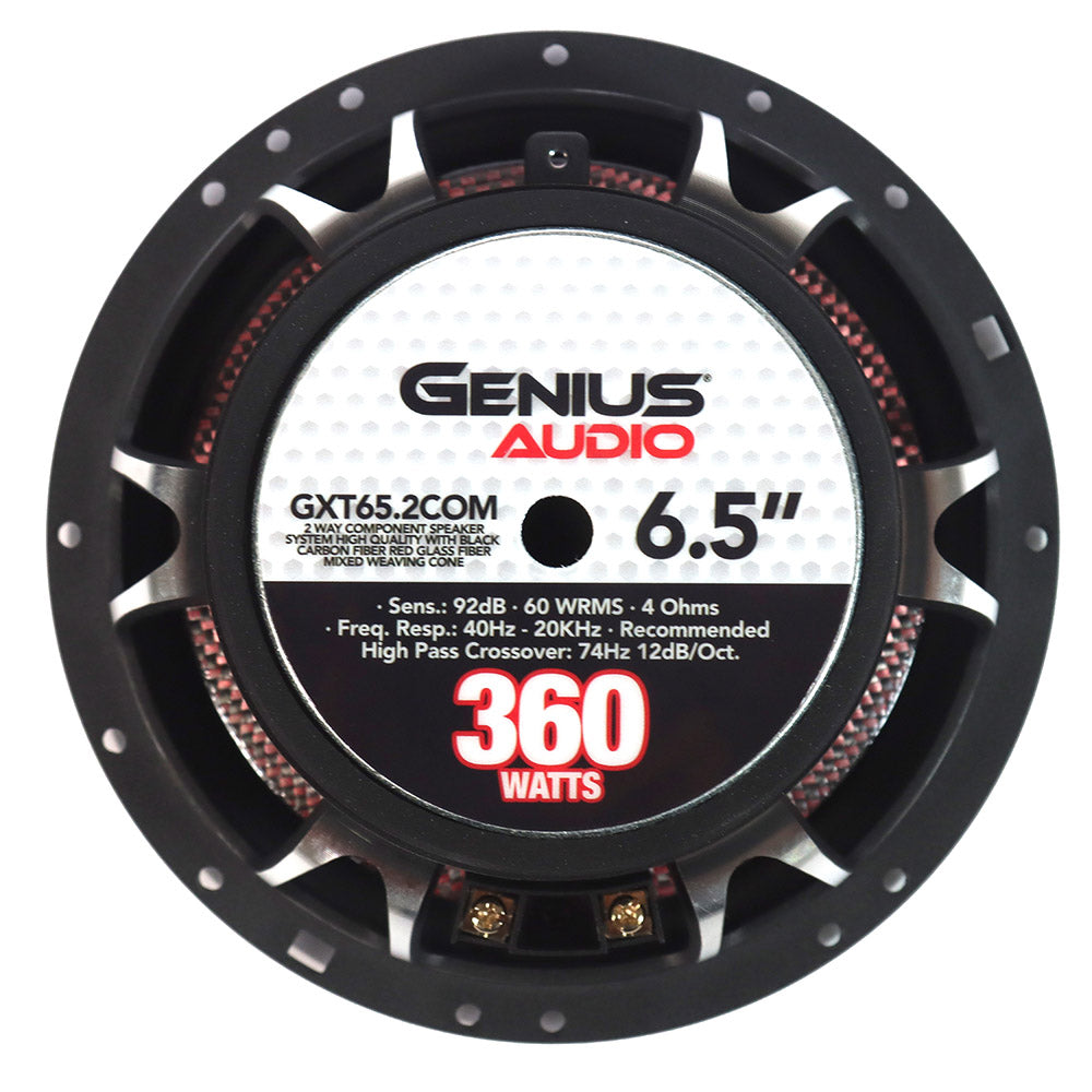 6.5” 2 WAY COMPONENT SPEAKER SYSTEM HIGH QUALITY WITH CARBON FIBER
