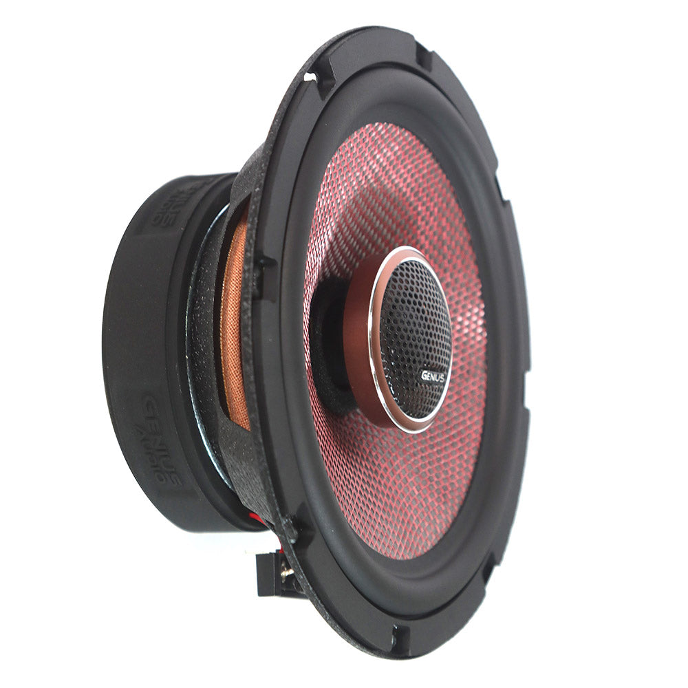 GXT65.2HR 6.5” 2 WAY COAXIAL SPEAKER HIGH QUALITY WITH BLACK CARBON FIBER RED GLASS FIBER MIXED