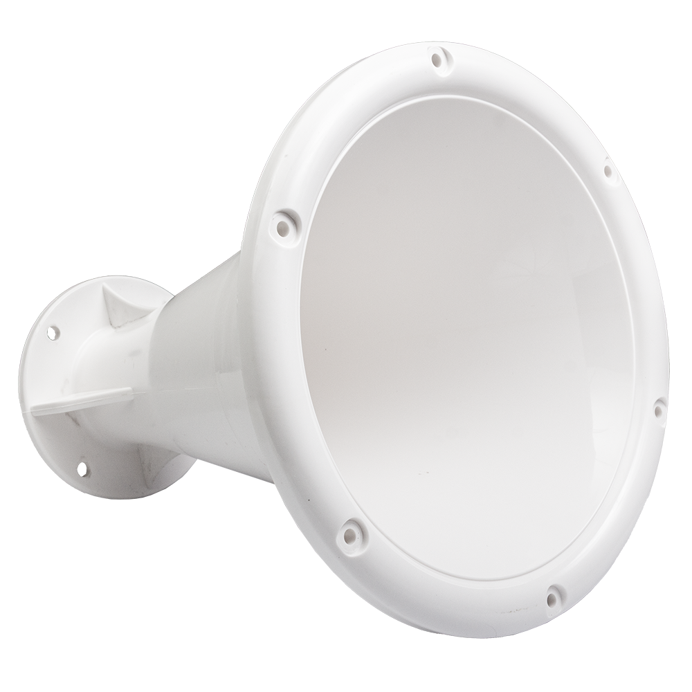 2" HORN PLASTIC BOLT ON WHITE
