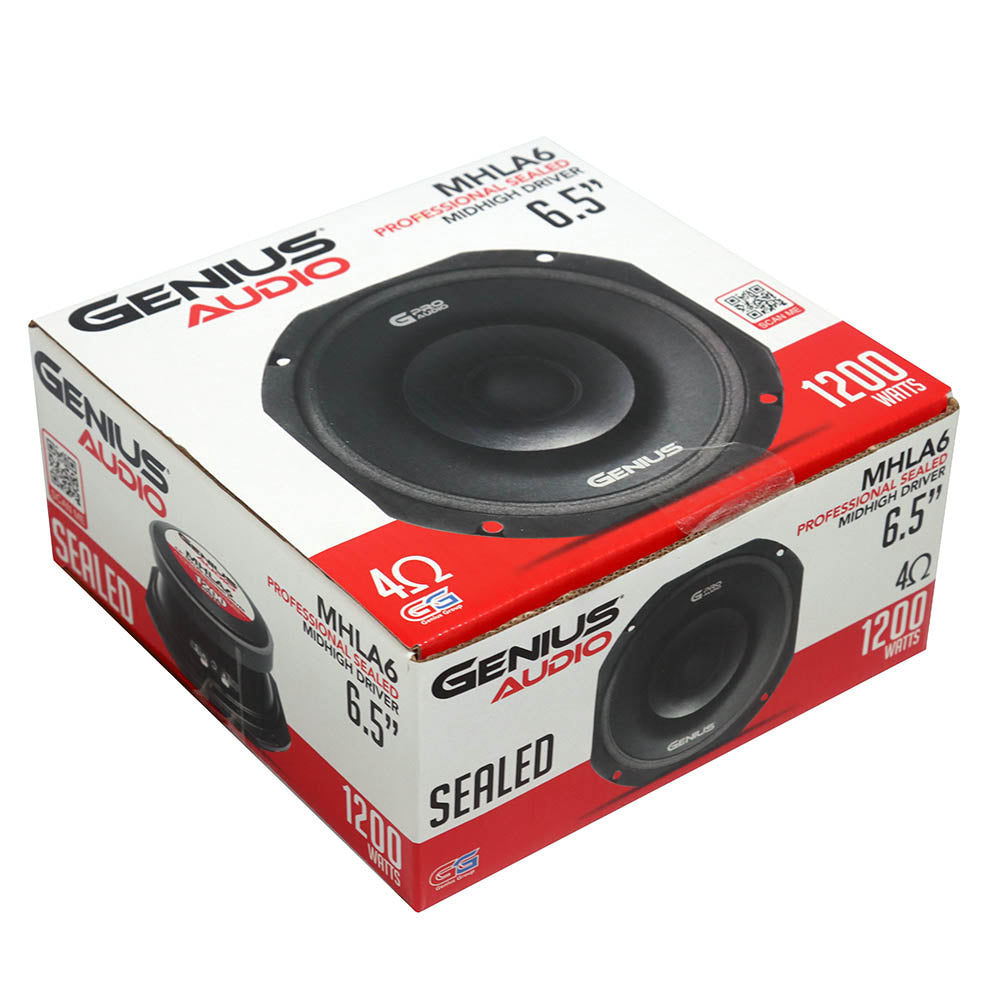 6.5” PROFESSIONAL SEALED MIDHIGH DRIVER – GENIUS AUDIO USA