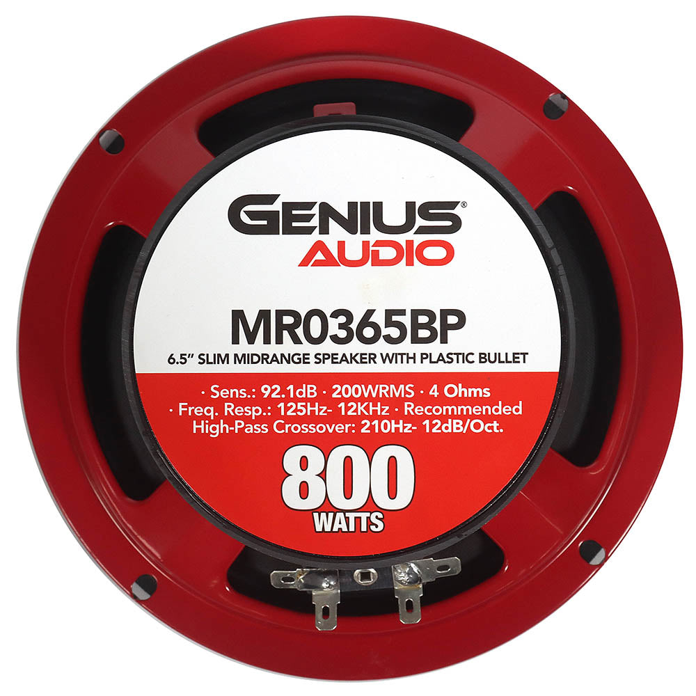6.5'' PAIR MIDRANGE SLIM PRO AUDIO SPEAKER WITH BULLET 400WMAX