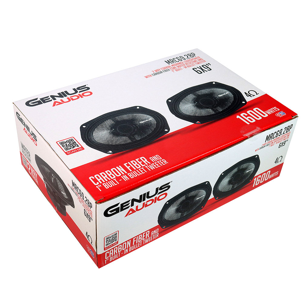 6x9” PAIR 2 WAY COAXIAL MIDRANGE LOUDSPEAKER WITH CARBON FIBER