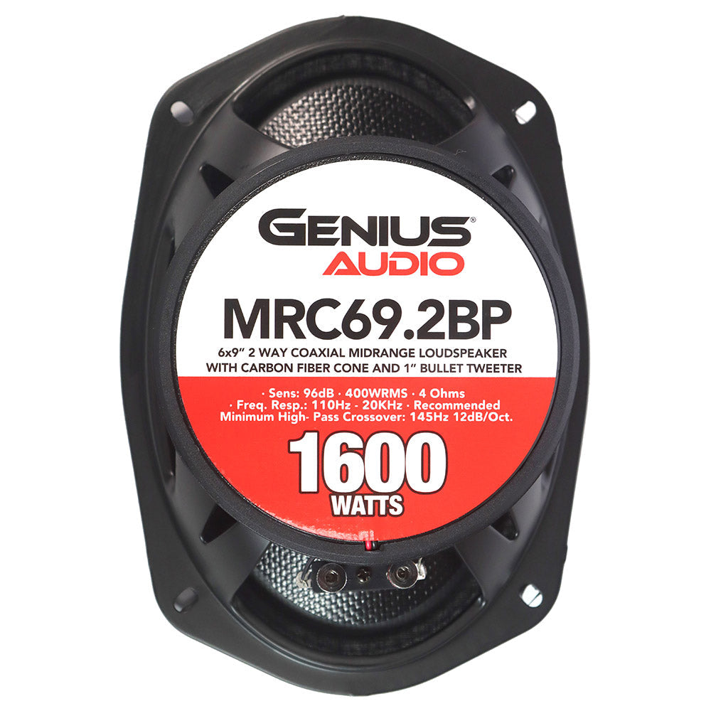 6x9” PAIR 2 WAY COAXIAL MIDRANGE LOUDSPEAKER WITH CARBON FIBER