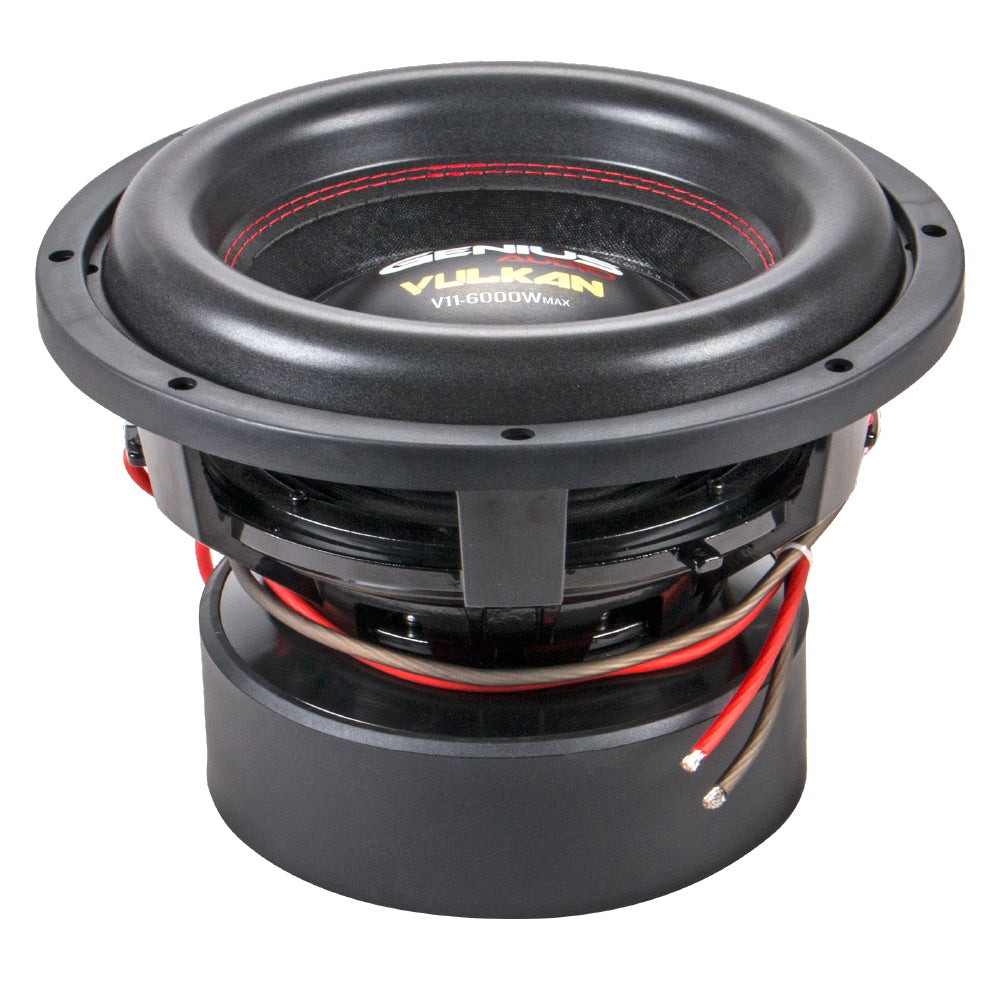 12"  VULKAN SERIES SUBWOOFER 6000WMAX / 3000 WRMS DUAL COIL 2 OHM VOICE COIL FLAT ALUMINUM WIRE