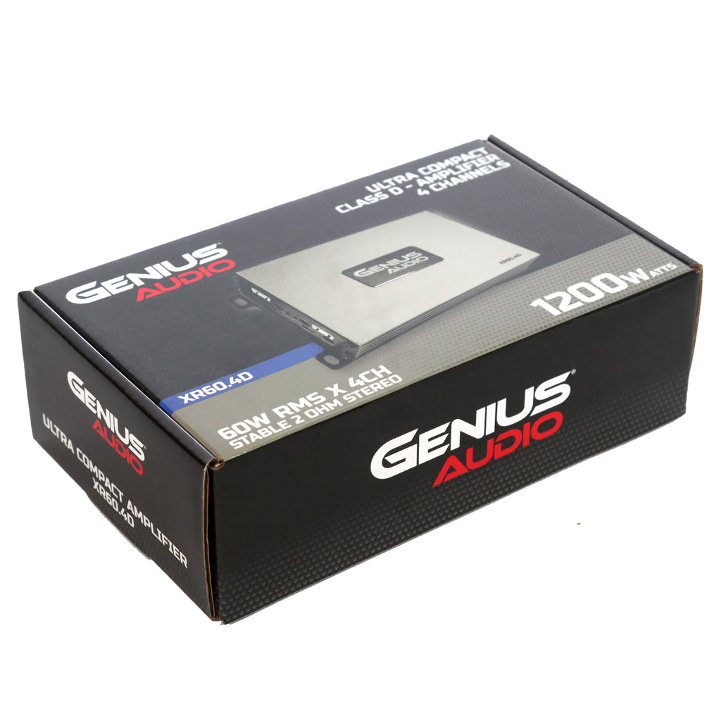XR60.4D AMPLIFIER UTRA COMPACT 4CH CLASS D – GENIUS AUDIO USA