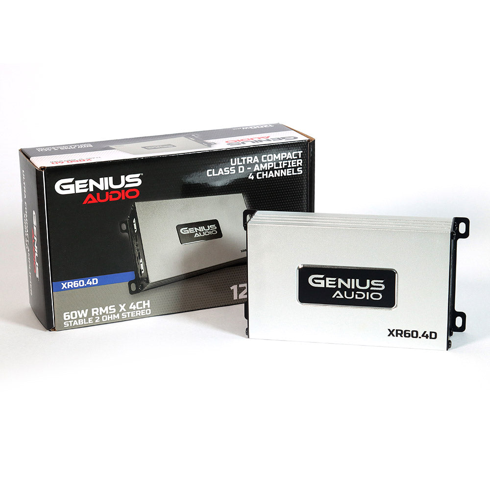 XR60.4D AMPLIFIER UTRA COMPACT 4CH CLASS D – GENIUS AUDIO USA