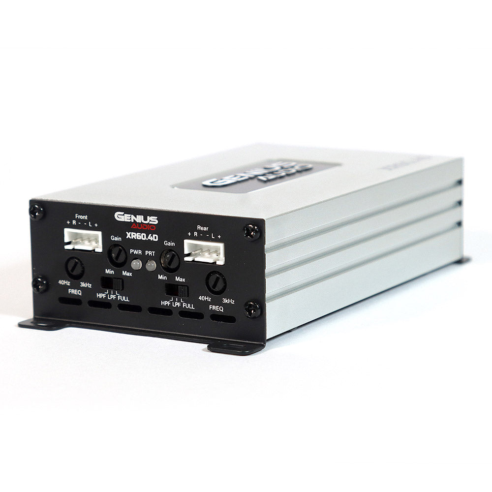 XR60.4D AMPLIFIER UTRA COMPACT 4CH CLASS D – GENIUS AUDIO USA