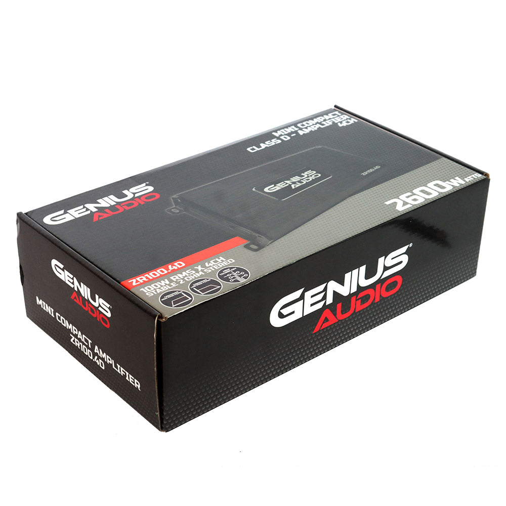 ZR100.4D AMPLIFIER CLASS D MINI COMPACT 100 WRMS X4CH STABLE 2 OHM