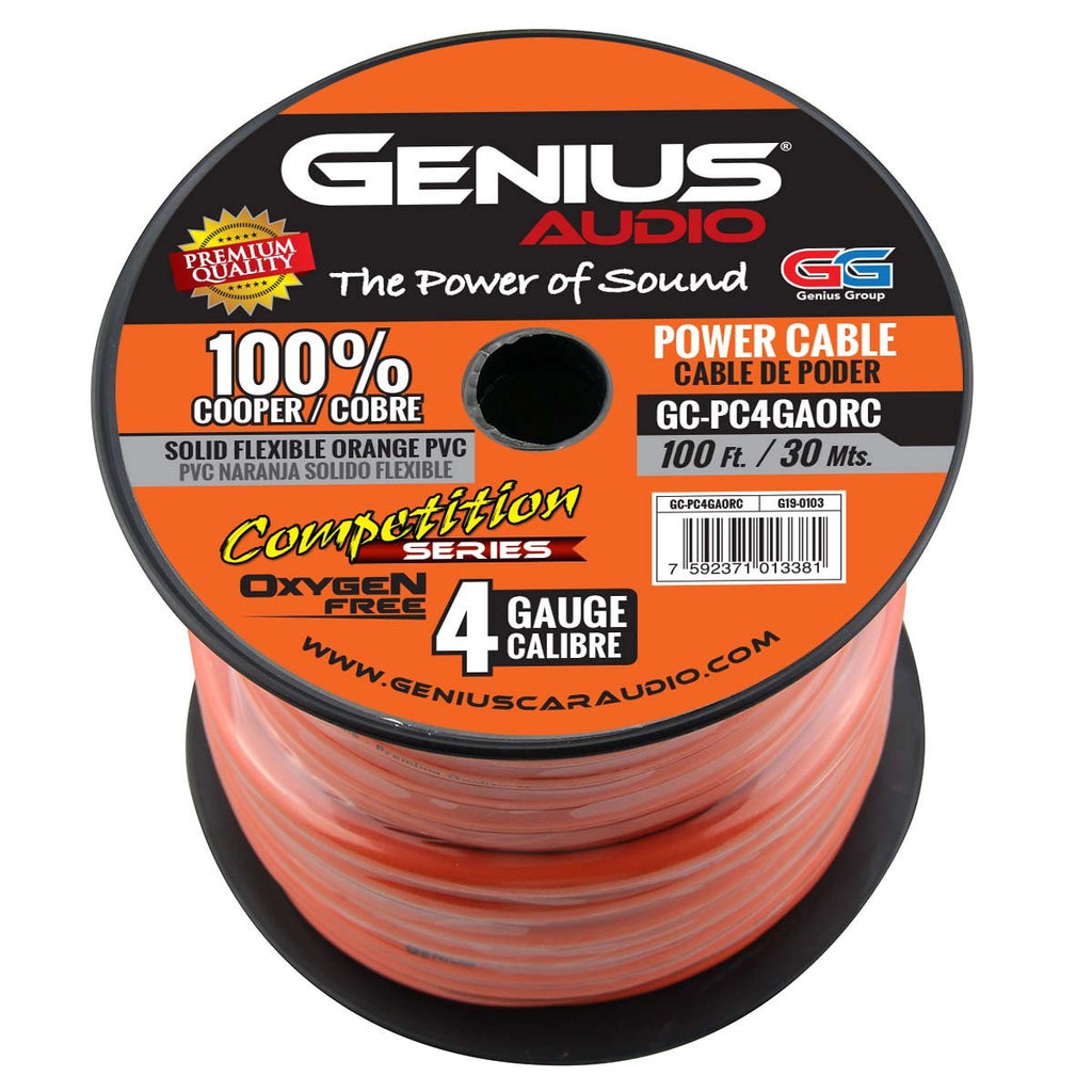 PROFESSIONAL 0GA POWER CABLE 100% COPPER FOR HIGH PERFORMANCE AMPLIFIER 100ft/30mts
