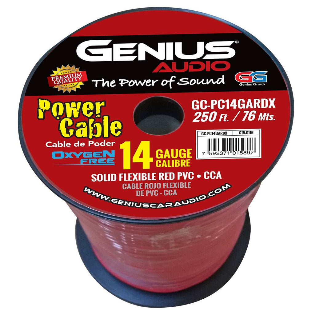 OXYGEN FREE PRIMARY CABLE 14GA/CCA RED 250 ft / 76 mts