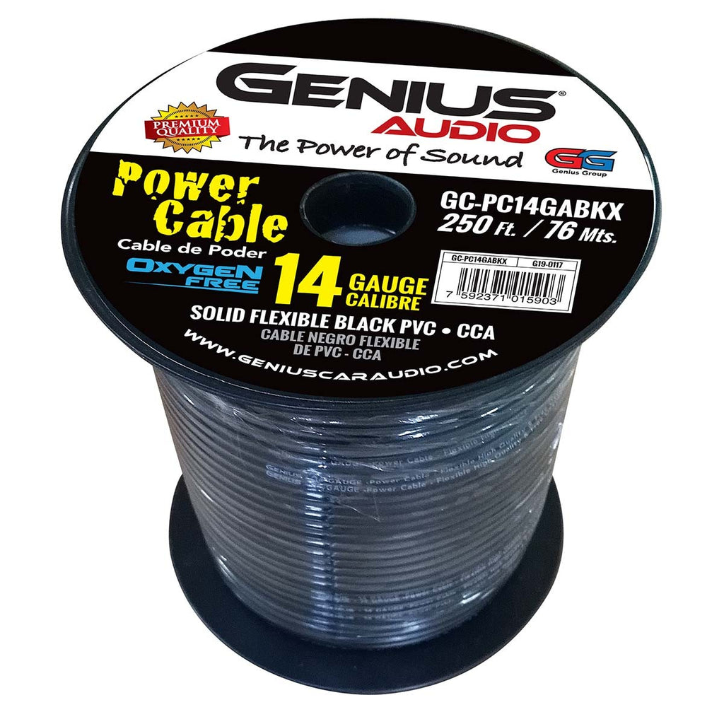 OXYGEN FREE PRIMARY CABLE 14GA/CCA BLACK 250 ft / 76 mts
