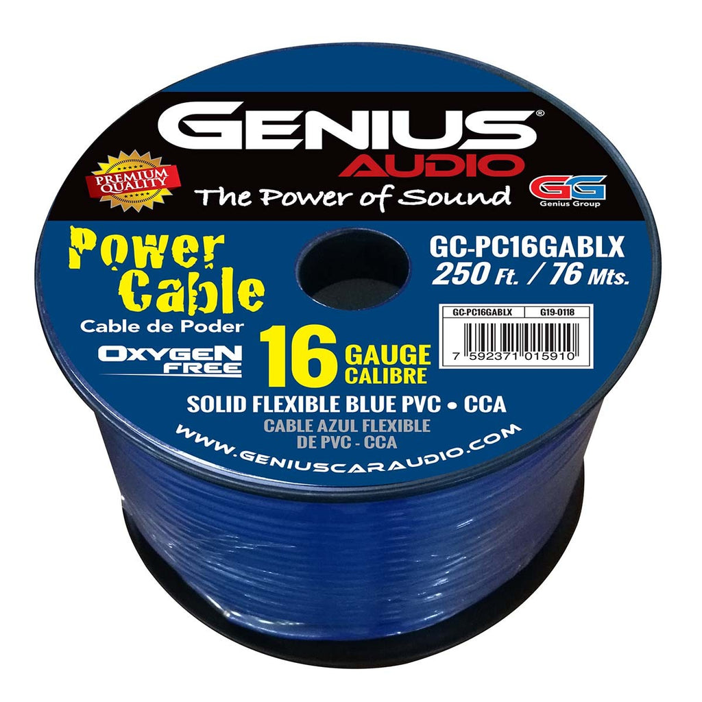 OXYGEN FREE PRIMARY CABLE 16GA/CCA BLUE 250 ft / 76 mts