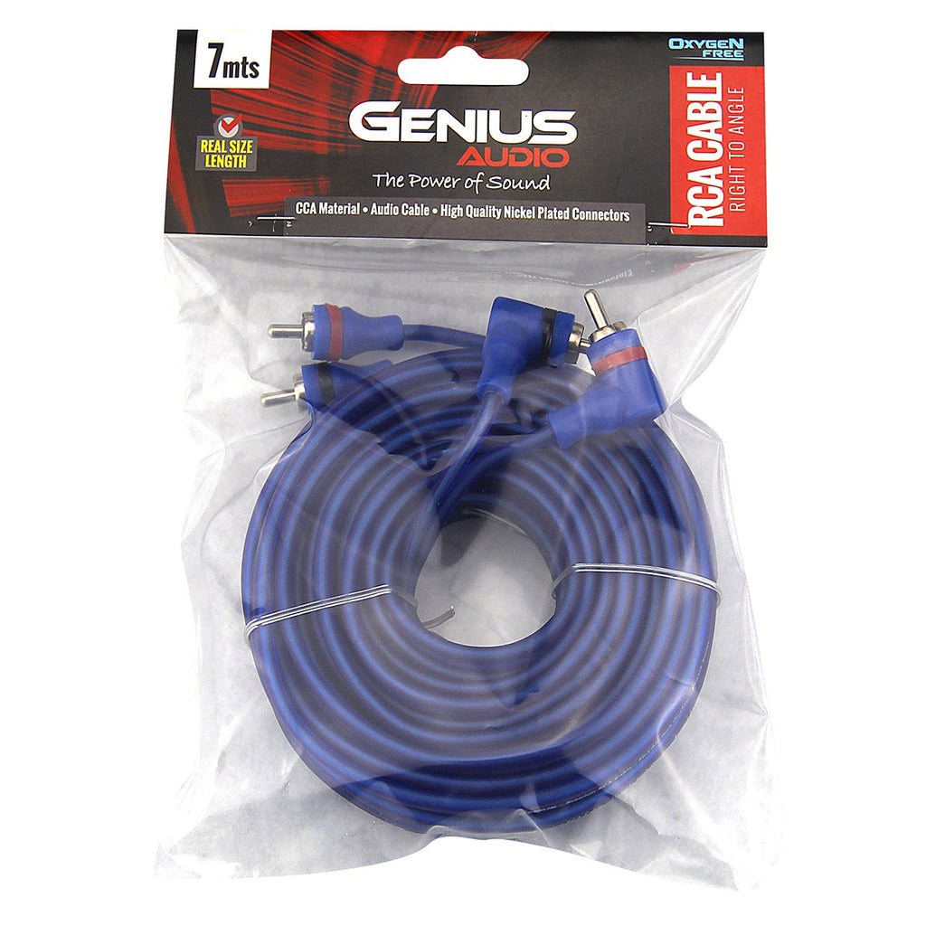 RCA AUDIO SIGNAL INTERCONNECT CABLE 7 MTs RIGHT TO ANGLE