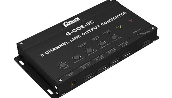 PROFESSIONAL 8-CHANNEL HIGH/LOW SIGNAL CONVERTER W/ 9 WATTS OUTPUT AND GAIN ADJUSTMENT CONTROL