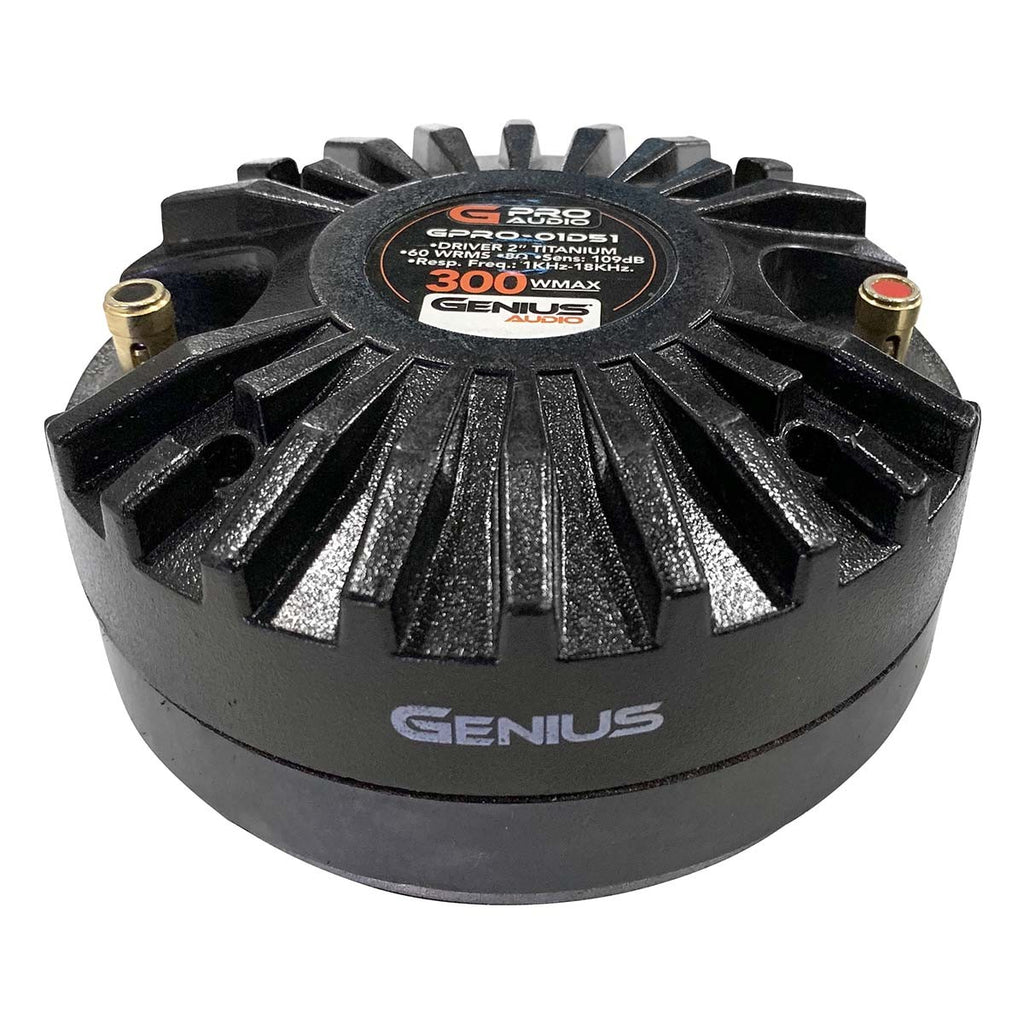 300WMAX FERRITE MAGNET 2'' SCREW ON VOICE COIL PRO COMPRESSION DRIVER W/ TITANIUM DIAPHRAGM