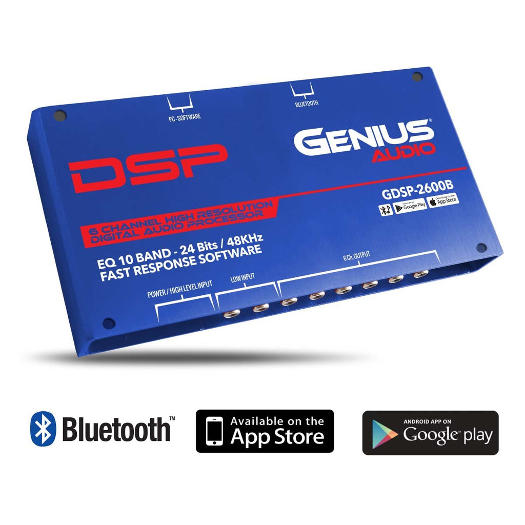 INTERACTIVE SIGNAL PROCESSOR 6 CH OUTPUT - 10 BAND/CH PARAMETRIC EQUALIZER - ANDROID/IOS APP - ALUMINUM CASE