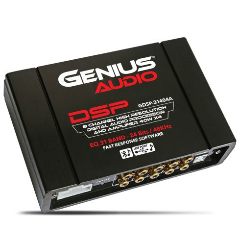 DIGITAL PROCESSOR HIGH RES. AUDIO 8CH RCA OUTPUT - BUILT-IN AMPLIFIER 40W X 4CH - BLUETOOTH AND USB MUSIC - 31 BAND/CH