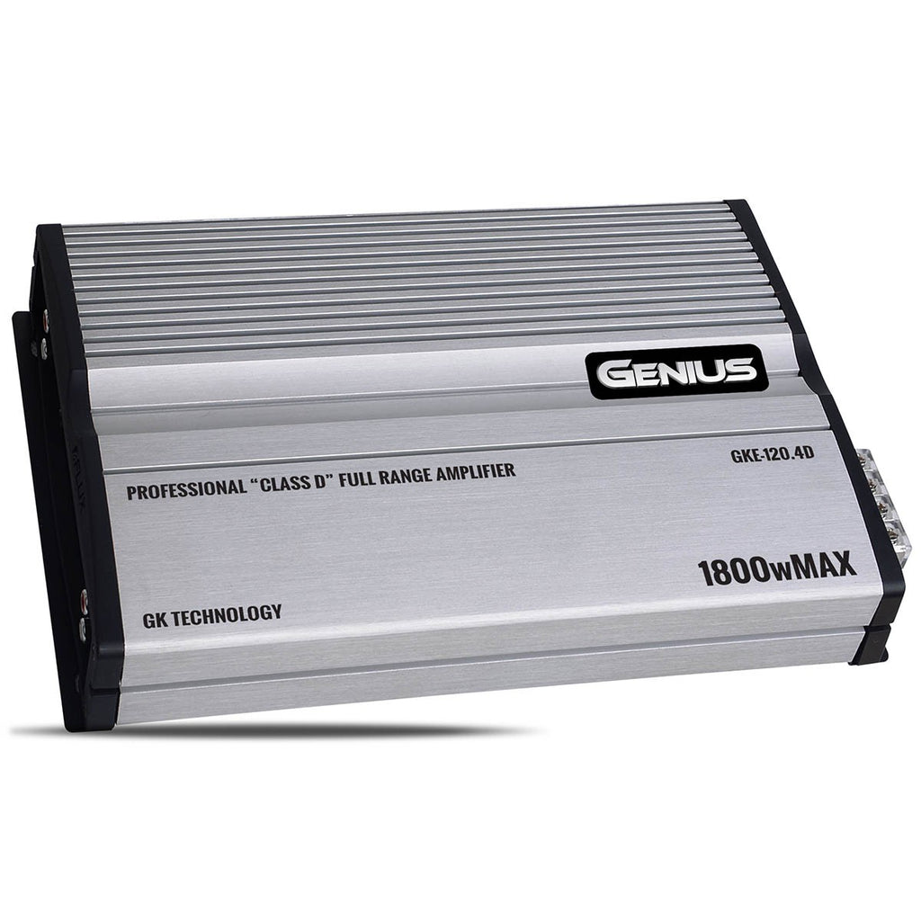 GKE SERIES 4 CHANNEL DIGITAL COMPACT AMPLIFIER 1200WMAX / 120WRMS X 4 CH STABLE 2 OHM STEREO